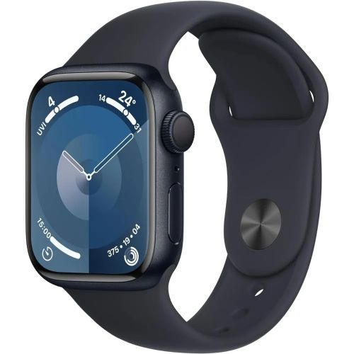 Apple Watch Series 9 GPS 41mm Midnight Aluminium Case with Midnight Sport Band S/M MR8W3QA/A