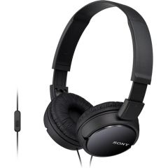 Sony On Ear Wired Headphones with Microphone Black MDRZX110AP/B