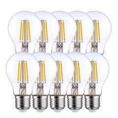 TORNADO Warm Light Filament Bulb LED Lamp 6 Watt Set 10 Pieces Yellow Light FB-W06L