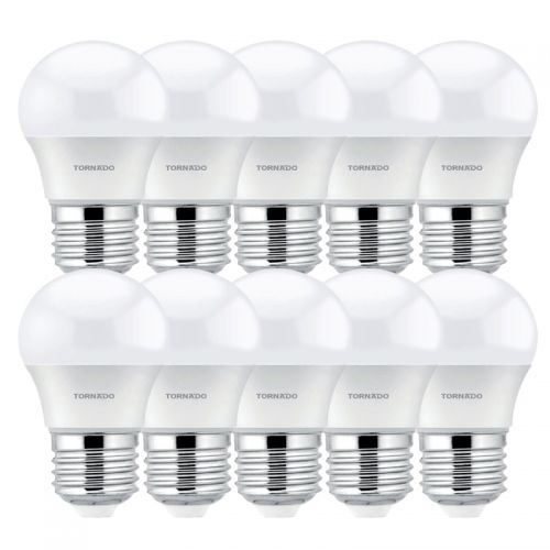 TORNADO Daylight Bulb LED Lamp 5 Watt White Light Set 10 Pieces NBW-D05L