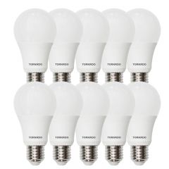 TORNADO Daylight Bulb LED Lamp 9 Watt Set 10 Pieces White Light BW-D09L3S