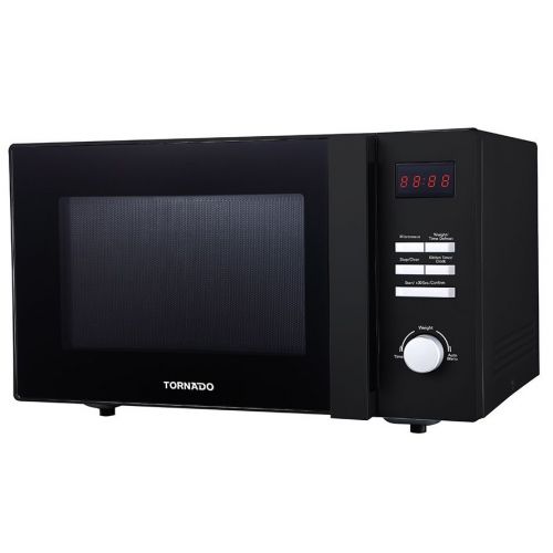 TORNADO Microwave Solo 25 Liter 900 Watt 8 Menus Black TMD-25SE-BK