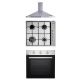 Purity Hood 60 cm Powerful suction of 750 m3/h and Gas Hob 60 cm 4 Eyes and Gas Oven 60 cm OPT601GG