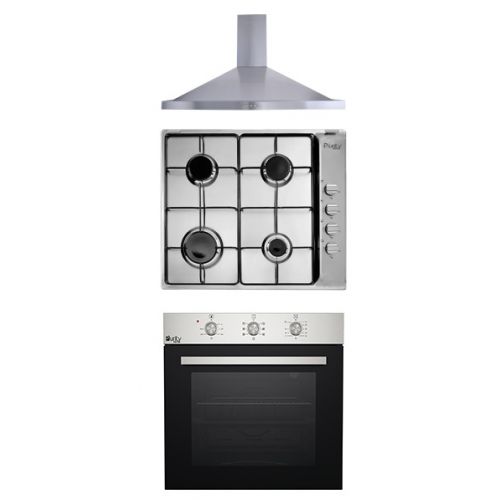 Purity Hood 60 cm Powerful suction of 750 m3/h and Gas Hob 60 cm 4 Eyes and Gas Oven 60 cm OPT601GG