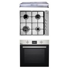 Purity Hood Flat 60 cm 450 m3/h Gas Hob 60 cm and Electric Oven 60 cm P601X