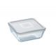 Pyrex Cook & Freeze Glass Square Dish with Plastic Lid 20x20cm 050522219
