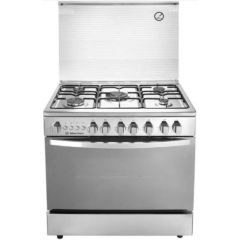 White Point Gas Cooker 60*80 cm 5 Burners With Fan Stainless WPGC8060SXTAN