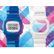Casio G-shock Watch Analog Digital Blue Resin Band DWE-5600PR-2DR