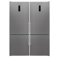 Kelvinator Refrigerator Twins Two Doors Bottom Freezer No Frost 962 L Silver KTM483TSE