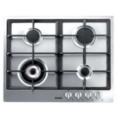 MENEGHETTI Built-in Gas Hob 60 cm 4 Burners Cast Iron Full Safety Stainless HMG 60 PB T 4BF