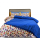 Family Bed Comforter Set Cotton Satin 2 Pieces Multi Color F-61220053