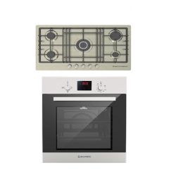 Ecomatic Built-in Gas Oven With Grill and Hob 92 cm 5 Gas Burners G6404TTD
