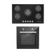 Ecomatic Built-in Gas oven 60 cm and Crystal Hob 90 cm 5 Gas Burners G6404GTD