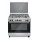 Ecomatic Cooker 90x60 cm 5 Burners Cast Iron and Chimney Hood 90cm 500 m3/h FS9104M