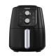 TORNADO Air Fryer 1550 Watt 4 Liter Manual Control Black x Silver THF-1554M-XL-BS