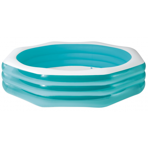 Intex Swim Center Inflatable Octagonal Family Pool 100" * 100" * 22" Blue IX-58492
