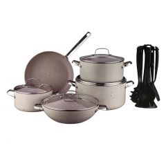 Korkmaz 15 Pcs Cookware Set Gray A2682