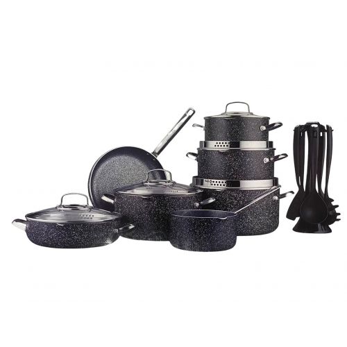 Korkmaz Galaxy 18 Pcs Cookware Set Black A2683