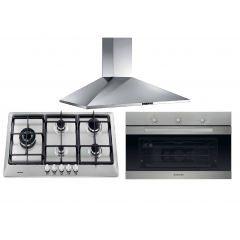 Ariston Built-in Gas Oven 90cm ,Nardi Built In Gas Hob 90 cm and Turbo Air Hood 90 cm 560 m3/h