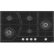 TEVA Built-In Gas Hob 90 cm 5 Burners Cast Iron Black Glass BF185WMN