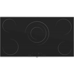 TEVA Built-In Vitroceramic Hob 90 cm 5 Zones Electric Touch Control Black Glass MS293