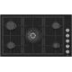 TEVA Built-In Gas Hob 90 cm 5 Burners Cast Iron Black Glass BL225