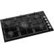 TEVA Built-In Gas Hob 90 cm 5 Burners Cast Iron Black Glass BL225