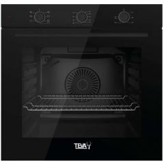 TEVA Built-In Gas Oven 60 cm 82 Litres Digital Glass Black QGSTL 75DT1 CS