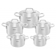 Tefal Duet Cookware Set With Stainless Steel Glass Lid Size 20-24-26-28-30 220800412