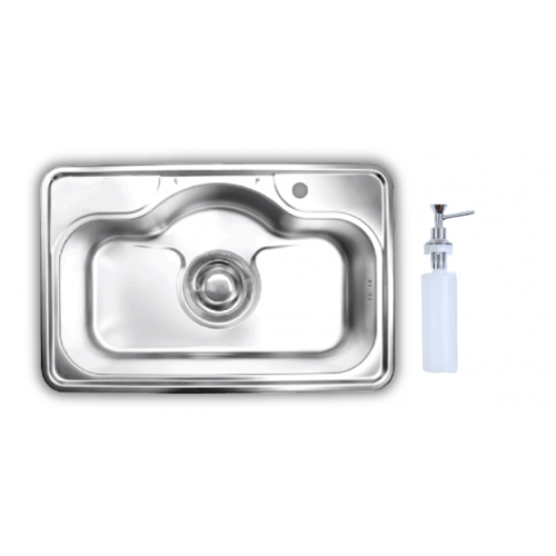 Korina Sink 48 * 75 Cm Drain 0.8 mm Thickness Drain 6 Inch JIS750N