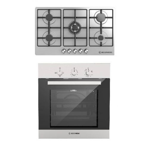 Ecomatic Built-In Hob 90 cm 5 Burners and Gas oven 60 cm With Gas Grill S9003M