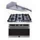 Purity Built-in Gas Oven 90 cm, Gas Hob 6 Burners and Kitchen Hood 90 cm 450 m3/h OPT901GXD