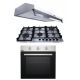 Purity Built-in Gas Oven 60 cm, Gas Hob 6 Burners and Kitchen Hood 90 cm 450 m3/h OPT601GG