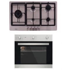 Nardi Built In Gas Hob 90 cm 5 Burners and Gas Oven 60 cm FGX08XN