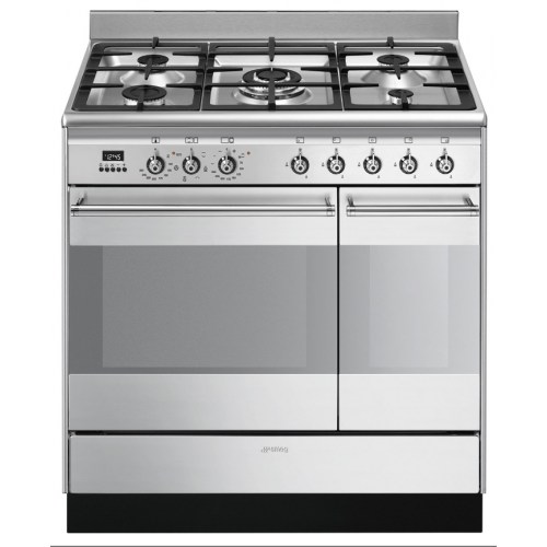 Smeg Gas Cooker 5 Burner 90 * 60 Cm Stainless SUK-92-MX9