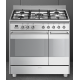 Smeg Gas Cooker 5 Burner 90 * 60 Cm Stainless SUK-92-MX9