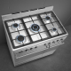 Smeg Gas Cooker 5 Burner 90 * 60 Cm Stainless SUK-92-MX9