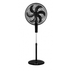 Ido Stand Fan 18 Inches 75 Watts 3 Volt Speeds 6 Blades Black Color SF18-BK