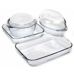 Borcam 2 Oven Dishes and 2 Casseroles Set PA-159144