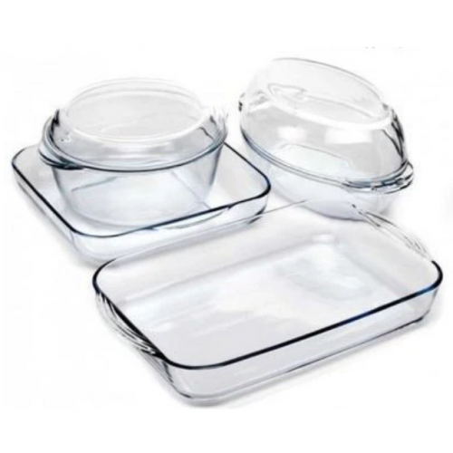 Borcam 2 Oven Dishes and 2 Casseroles Set PA-159144