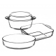 Borcam 2 Oven Dishes and 1 Casserole Set PA-159071