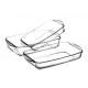 Borcam Rectangular Oven Dishes Set 3 Pieces PA-159051