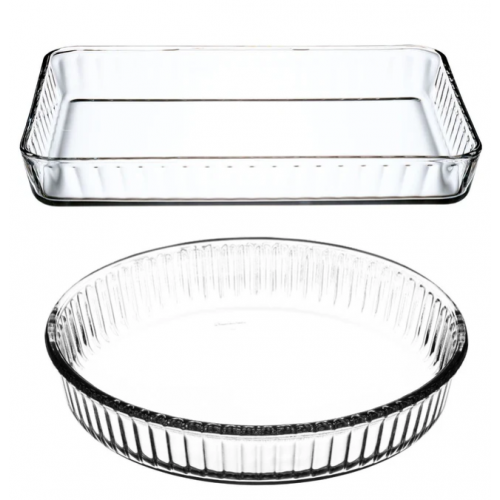 Borcam Rectangular Oven Dish & Round Oven Dish Set PA-159172