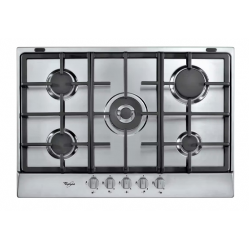 Whirlpool 5 Burner 73 cm Built-In Gas Hob Silver AKR-358-IX