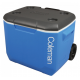 Coleman 60 Quart Travel Cooler Blue Xtreme 3 Wheeled Zippered Carrying Case 070836084