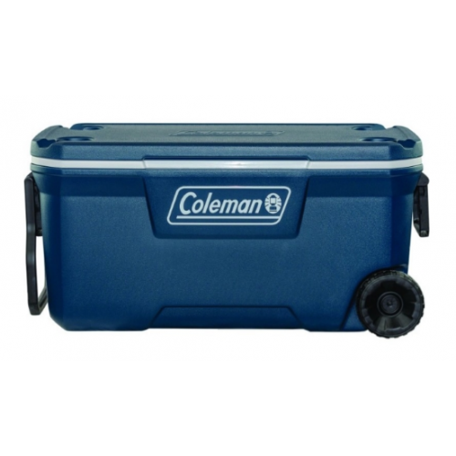 Coleman 100 Quart Travel Cooler with Wheels Extreme 5 Lid Navy 070837216