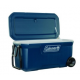 Coleman 100 Quart Travel Cooler with Wheels Extreme 5 Lid Navy 070837216