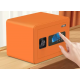 Deli Furniture Safe Biometric & Electronic Lock & Key 250 x 350 x 250 mm 9 Kg Orange ET590