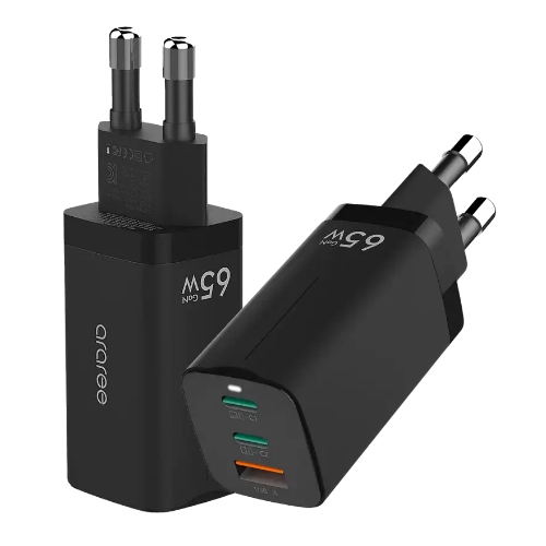 Araree Renergy A65W High Power Output Power Adapter USB 3 Port Black AR65-01233A