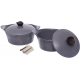 Neoflam Granite Aeni Nonstick Pots And Pans Set 11 Pcs Nonstick Pots Cookware Frying Gray 8809533006501